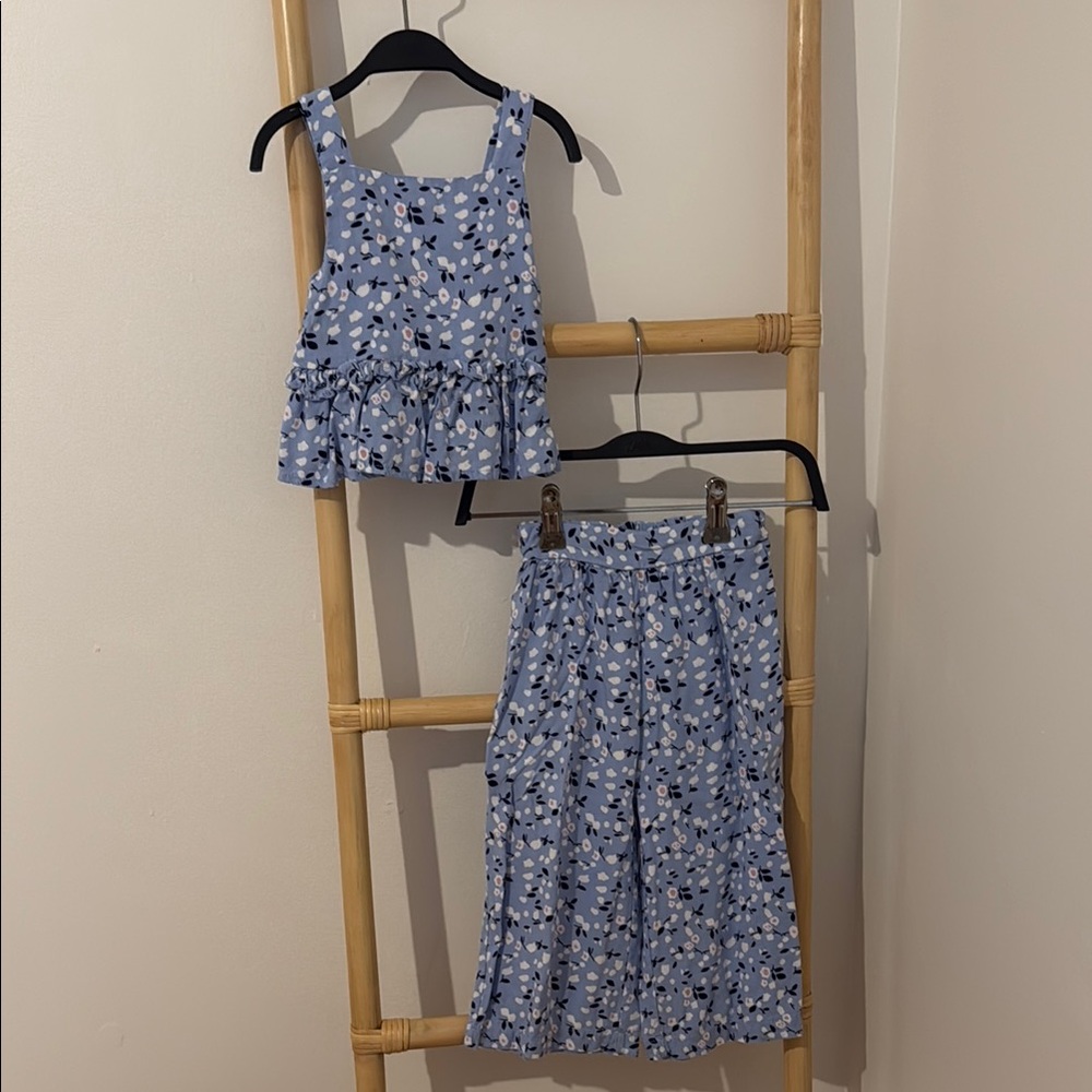 btween Blue Floral Kids Matching Set